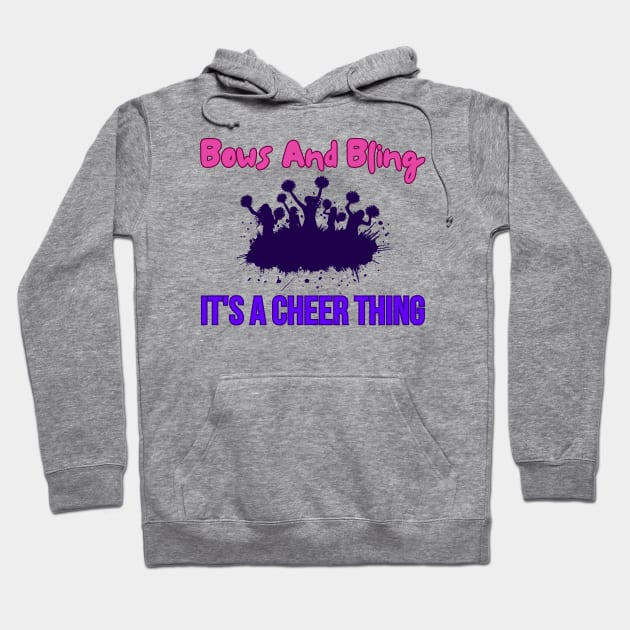 Bows And Bling It's A Cheer Thing Hoodie by HobbyAndArt